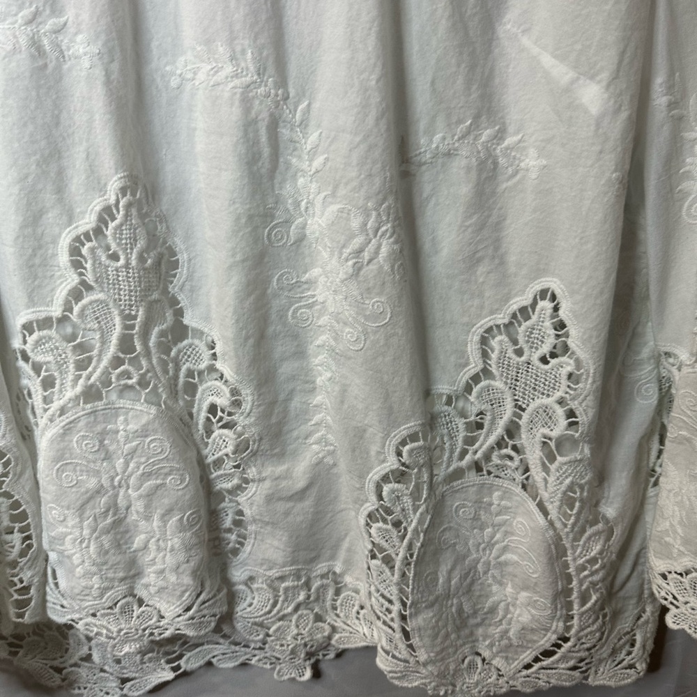 Cynthia Rowley White Lace Trim Top - Picture 3 of 14